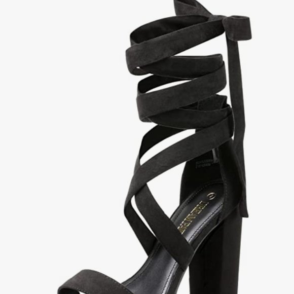 NEW Dream Pairs High Heels Chunky Block Sexy Platform Heels Strappy Gladiator 6 - Picture 4 of 4